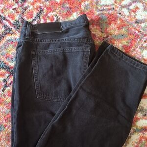 Everlane Black Super Soft Straight Leg Jeans 31 Regular Cropped High Rise